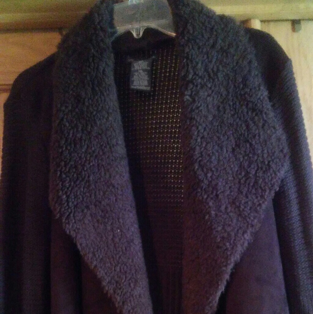 Open front sweater.